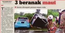  ??  ?? LAPORAN Harian Metro, semalam.