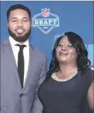  ?? Mitchell Leff Getty Images ?? Felicia Killebrew on son Marshon Lattimore, former Ohio State cornerback drafted by New Orleans: “Because of him, I finally left Cleveland. Football has its perks.”