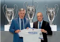  ??  ?? Returning…Carlo Ancelotti begins his second spell at Real Madrid