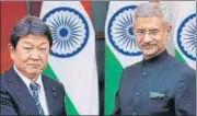  ?? AP ?? Foreign minister S Jaishankar (right) with his Japanese counterpar­t Toshimitsu Motegi before the start of the India-japan 2+2 talks in New Delhi on November 30, 2019.