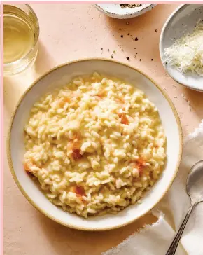  ?? JAMES RANSOM ?? Grapefruit and lime add color and flavor to a one-pot citrus risotto from the late Judy Rodgers of San Francisco's Zuni Cafe.