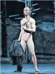  ??  ?? Menacing: Wei Wang as the Creature in the Royal Ballet’s revival of Frankenste­in