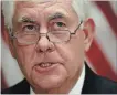  ?? JOE RAEDLE ?? Former Secretary of State Rex Tillerson