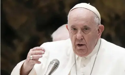  ?? ?? The pope’s comments were swiftly condemned by Russian officials on Monday evening. Photograph: Andrew Medichini/AP