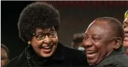  ?? Picture: EPA/African News Agency (ANA) ?? COMRADES: President Cyril Ramaphosa and Winnie Mandikizel­a-Mandela.