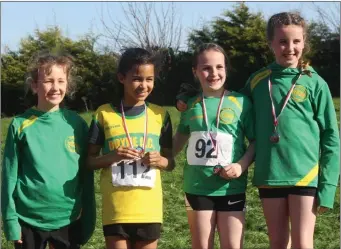  ??  ?? The Girls U-11 winning relay team.