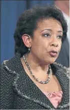  ?? MANUEL BALCE CENETA / AP ?? Loretta Lynch, fiscal de EE.UU.