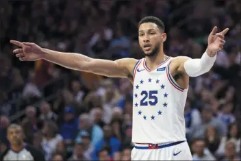  ?? THE ASSOCIATED PRESS FILE ?? Only time will tell if Ben Simmons has improved his jump shot, as Tobias Harris recently proclaimed.