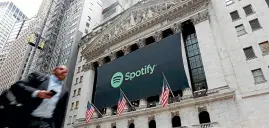  ?? AP ?? Spotify’s analysts projected that it would reach up to 110 million subscriber­s, whereas it only delivered 108 million.