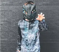  ??  ?? Wyatt, aged 7, dressed as ‘Blue’ The Raptor from Jurassic World.