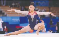  ?? DYLAN MARTINEZ/REUTERS ?? Sunisa Lee of the United States won the women's all-around artistic gymnastics gold medal Thursday.