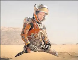  ??  ?? Matt Damon is stranded on Mars in 2015 movie The Martian