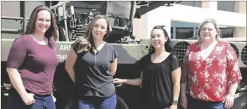  ??  ?? Yuma test Center program Analysts (left to right) Rachel sanchez, Ashely thompson, Kimberly Dickerson and Rebekah Babb. (photo by Ana Henderson)