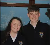  ??  ?? Wicklow Golf Club 2019 Junior captains Aine Kavanagh and Keith Carty at the Captains’ Drive-in on New Year’s Day.