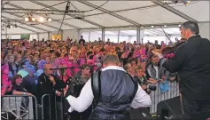  ??  ?? No room to be had as the main tent is packed for Skipinnish. Photo: Kevin McGlynn.