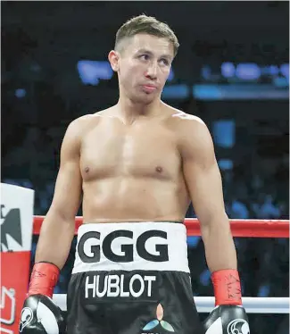  ?? AP ?? Golovkin viene de sufrir la primera derrota de su carrera ante Canelo Álvarez.