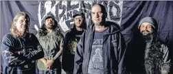  ?? JODY DORIGNAC PHOTO ?? Philip H. Anselmo &amp; the Illegals perform Thursday at The Forge in Joliet. The band consists of Stephen Taylor, from left, Mike DeLeon, Walter Howard, Philip H. Anselmo and Jose Manuel “Blue” Gonzalez.