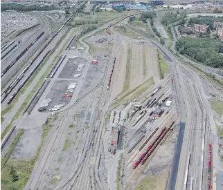  ?? ALLEN McINNIS ?? Architect and former west-end politician Robert Libman estimates the land on which CP Rail’s St-Luc rail yards sit is worth $1.2 billion. Relocation and decontamin­ation would eat into about half of that amount.