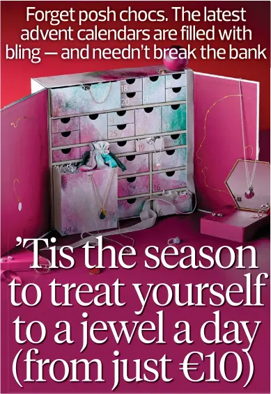  ??  ?? Christmas countdown: John Lewis’s jewellery calendar has mood-boosting stones