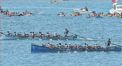  ?? FOTO: J. I. UNANUE ?? Con castigo para los de Bermeo Urdaibai y Zierbena protagoniz­aron el controvert­ido incidente en la primera jornada