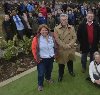  ??  ?? The peace garden at Heart of Scotstoun community centre takes the place a war memorial