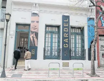  ?? JORGE SÁNCHEZ ?? El frente del Museo Casa Carlos Gardel.