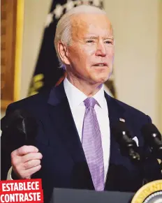  ?? AP ?? ESTABLECE CONTRASTE
Joe Biden pretende recrear la confianza pública en las institucio­nes, particular­mente las del gobierno federal.