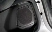  ??  ?? El sistema de sonido de Bang&Olufsen opcional tiene 10 altavoces y subwoofer externo y ofrece una potencia total de 575 W