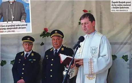  ?? FOTO: PGD- GRAHOVO. SI ?? Župnik Osojnik pravi, da bo vedno maševal z božjim ljudstvom.