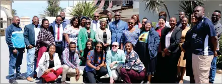  ?? Photo: George Sanzila ?? Together…UNFPA officials with members of parliament and stakeholde­rs during a SRH, HIV and AIDS workshop in Swakopmund.