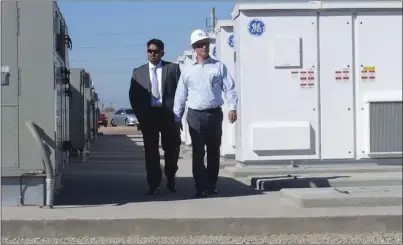  ?? EDWIN DELGADO FILE PHOTO ?? Guest in attendance had the opportunit­y to tour and have a closer look at how the facility operates after the ribbon-cutting ceremony of the Battery Energy Storage System.