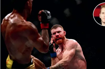  ?? GETTY IMAGES ?? Paul Felder is ranked sixth in the UFC’s lightweigh­t division, one spot above Dan Hooker, inset.