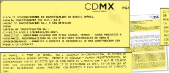  ??  ?? Sin elementos.El dueño del edificio presentó documentos de otro inmueble. La resolución se hizo sin planos, basada en Google Earth y determinó que el peso del espectacul­ar influyó en el colapso.