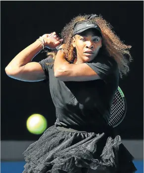  ?? Picture: Michael Dodge/Getty Images ?? Serena Williams hits a forehand during a practice session ahead of the 2019 Australian Open from tomorrow until January 27.