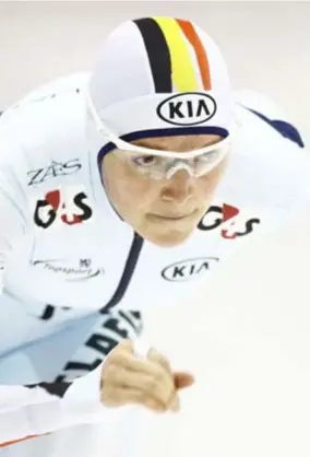  ?? FOTO AP ?? Jelena Peeters zoals we haar nooit meer zullen zien: ze stopt met schaatsen.