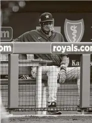  ?? Jamie Squire / Getty Images ?? Dusty Baker said the flight to Kansas City for exhibition games against the Royals was successful.