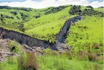  ?? PHOTO: SUPPLIED ?? More than 20 different faults were involved in the 2016 quake, giving rise to the so-called wall of Waiau.