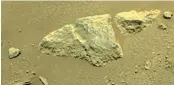  ?? — AFP ?? In this image released by Nasa the drill hole from Perseveran­ce’s second sample-collection attempt can be seen, in this composite of two images taken by one of the rover’s navigation cameras.