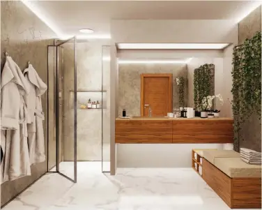  ?? ?? Bathrooms are among the highest demand remodeling projects, especially for people whose mobility is affected, either personally or for a loved one who visits the home.