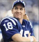  ?? Tom Strickland / Associated Press ?? Five-time MVP Peyton Manning leads a list of 15 finalists for enshrineme­nt into the Pro Football Hall of Fame in Canton, Ohio.