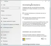  ??  ?? Als je de opties hebt uitgeschak­eld, verzamelt Windows 10 geen gegevens meer over je activiteit­en.