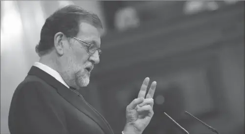  ??  ?? RAJOY. Con todo contra Cataluña.