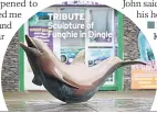  ??  ?? TRIBUTE
Sculpture of Funghie in Dingle