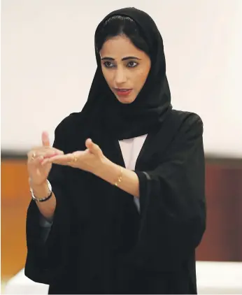  ?? Pawan Singh / The National ?? Abeer Al Shahi has now created the first UAE sign language dictionary