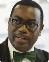  ??  ?? Akinwumi Adesina proposes a mechanism that will allow Africa to deal with the cause of the illness and not always the symptoms