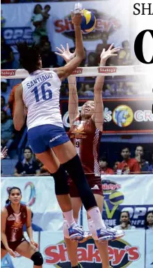  ?? AUGUST DELA CRUZ ?? DINDIN Santiago soars for a kill.