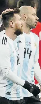  ?? FOTO: EFE ?? Messi y Mascherano, ante Rusia