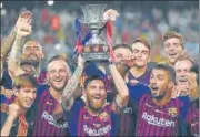  ?? AFP ?? Barcelona won their 13th Spanish Super Cup title.