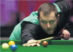  ??  ?? Lining it up: Mark Allen will aim to win a second Masters title