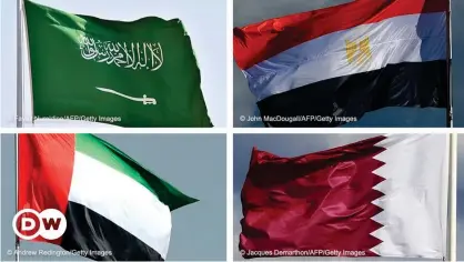  ??  ?? Флаги Саудовской Аравии, Египта, ОАЭ, Катара
